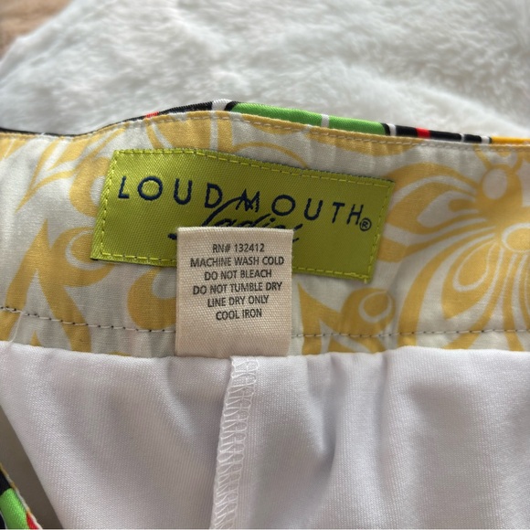 Loudmouth Martini Drinks Print Active Skort Size 2 Black Golf Sporty Preppy - Picture 10 of 10